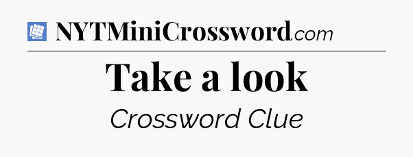 Take a look Puzzle Page Crossword Clue