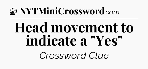 Head movement to indicate a 