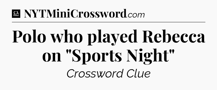 Polo who played Rebecca on 