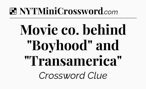 Solution: Movie co. behind 