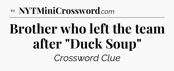 Brother who left the team after 