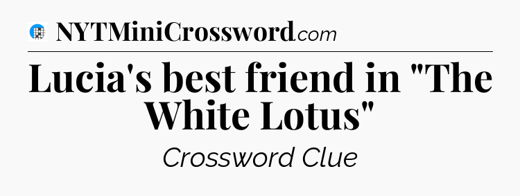 Lucia's best friend in 