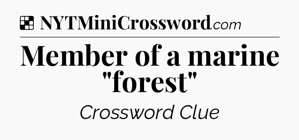 Solution: Member of a marine 