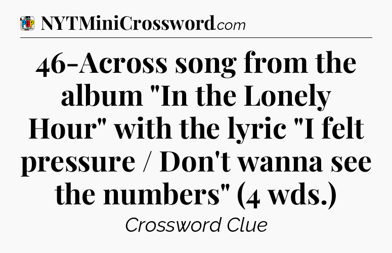 46-Across song from the album 