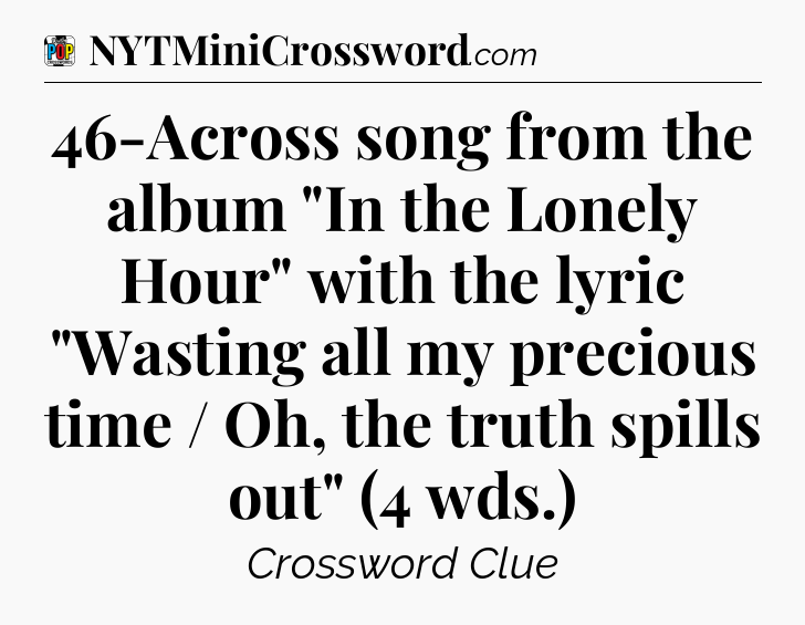 46-Across song from the album 