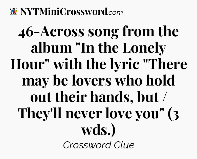 46-Across song from the album 