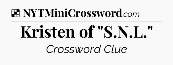 Solution: Kristen of 