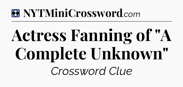 Solution: Actress Fanning of 