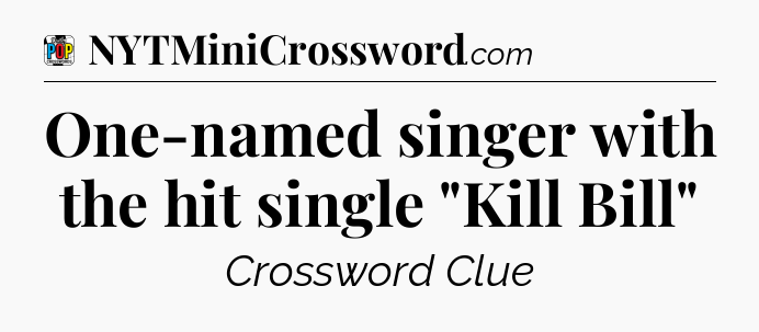 One-named singer with the hit single 