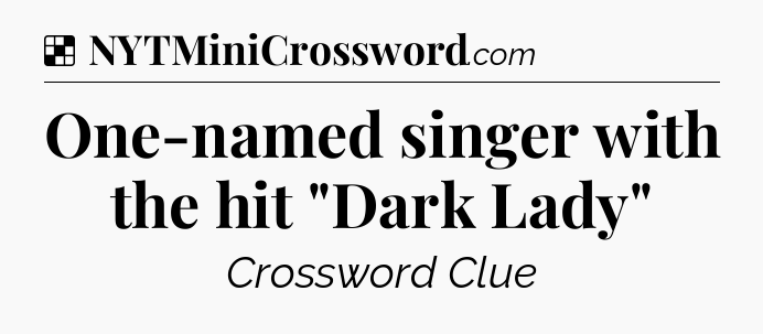 Solution: One-named singer with the hit 