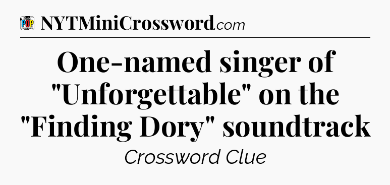 One-named singer of 