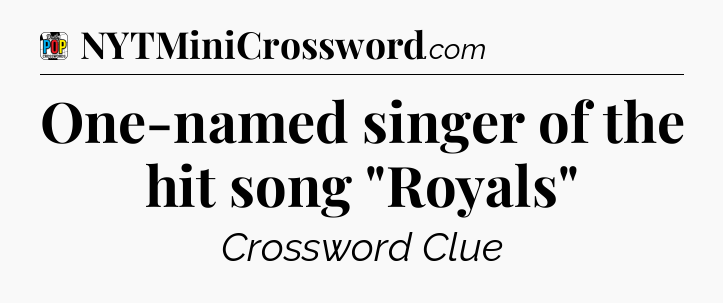 One-named singer of the hit song 