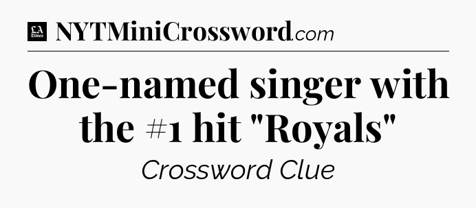 One-named singer with the #1 hit 