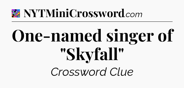 One-named singer of 