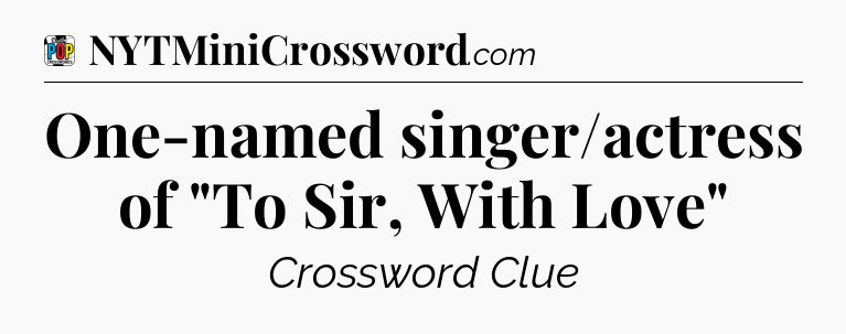 One-named singer/actress of 