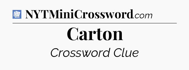 Carton Puzzle Page Crossword Clue