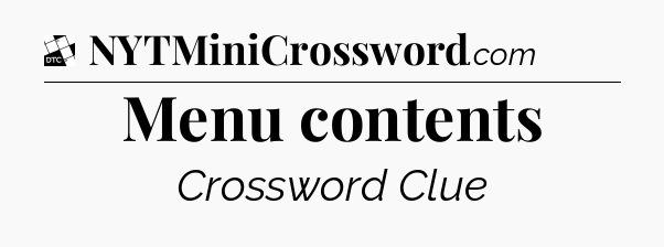 Menu contents - Daily Themed Classic Crossword