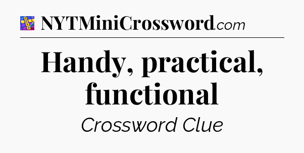 Handy, practical, functional Codycross