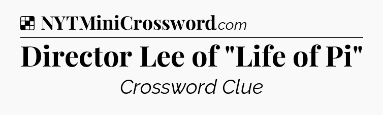 Solution: Director Lee of 