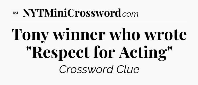 Tony winner who wrote 