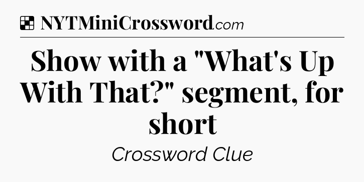 Solution: Show with a 