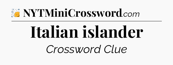 Italian islander - 7 Little Words