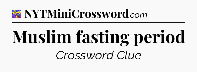 Muslim fasting period Codycross