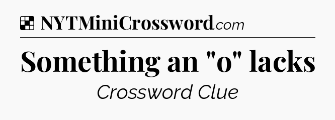 Solution: Something an 