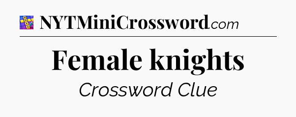 Female knights Codycross