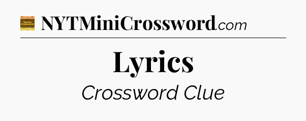 Lyrics - Eugene Sheffer Crossword