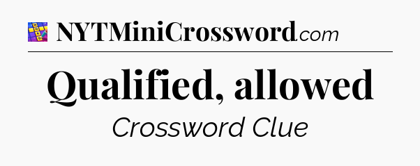 Qualified, allowed Codycross