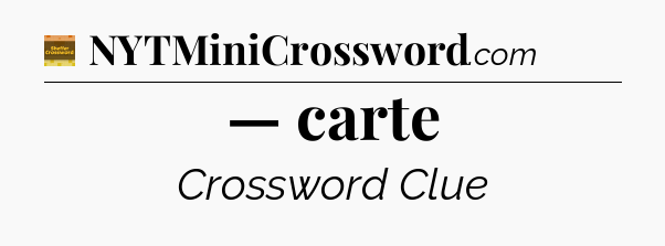 — carte - Eugene Sheffer Crossword