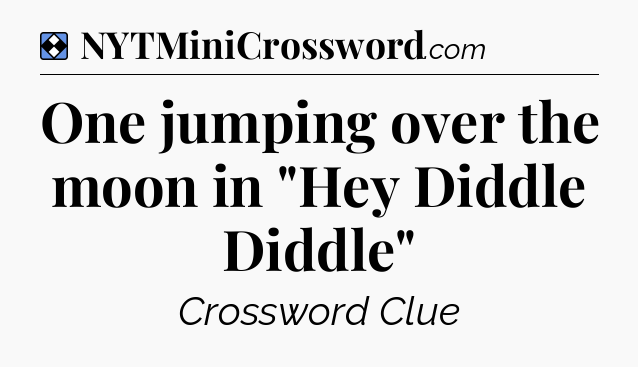 Solution: One jumping over the moon in 