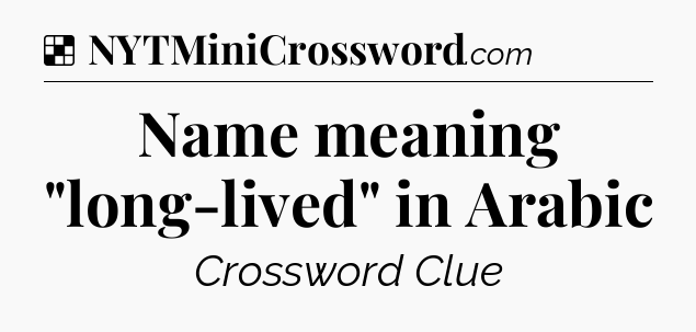 Solution: Name meaning 