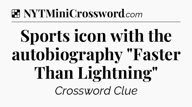 Solution: Sports icon with the autobiography 