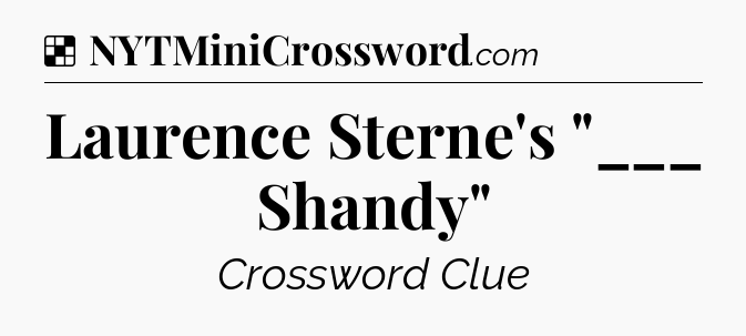 Solution: Laurence Sterne's 