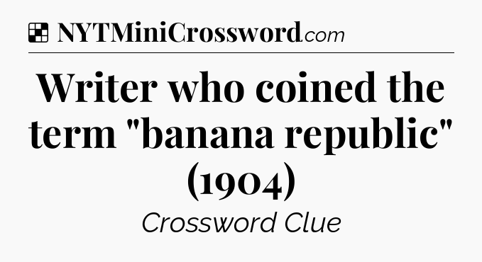 Solution: Writer who coined the term 