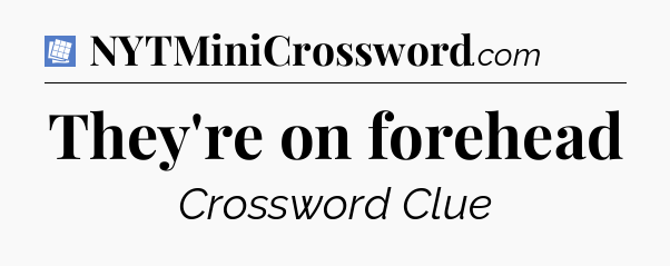 They're on forehead Puzzle Page Crossword Clue