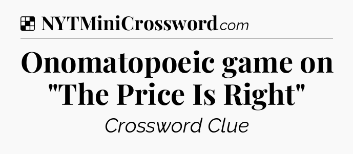 Solution: Onomatopoeic game on 