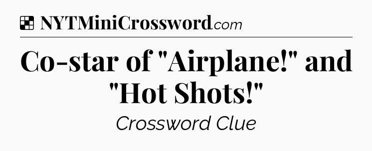 Solution: Co-star of 