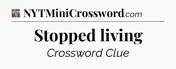 Stopped living Codycross