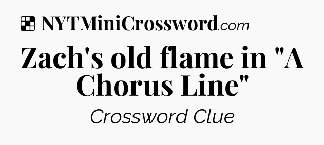 Solution: Zach's old flame in 