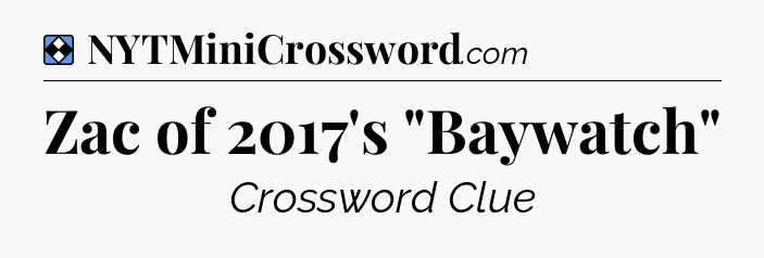 Solution: Zac of 2017's 