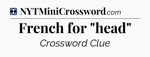 Solution: French for 