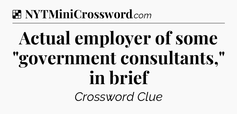 Solution: Actual employer of some 