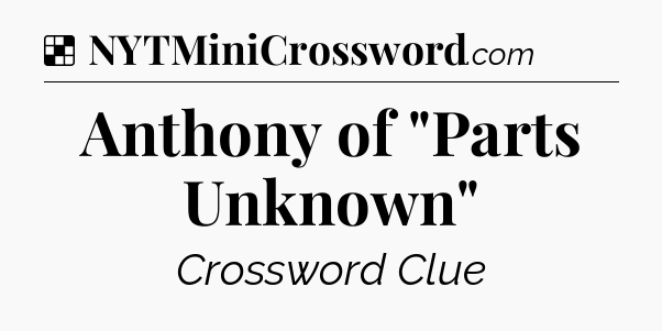 Solution: Anthony of 