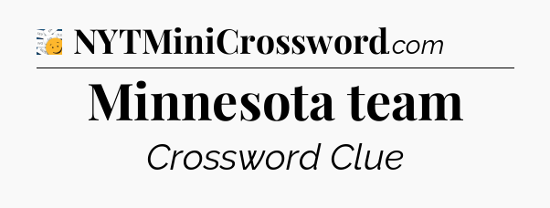 Minnesota team - 7 Little Words