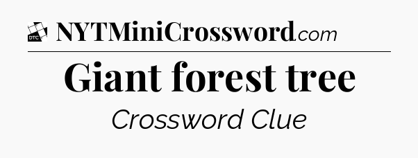 Giant forest tree - Daily Themed Classic Crossword
