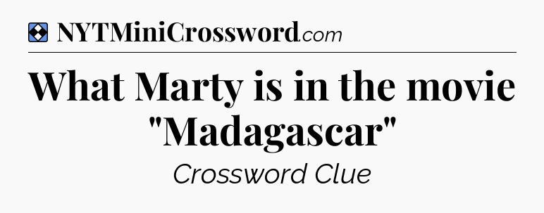 Solution: What Marty is in the movie 