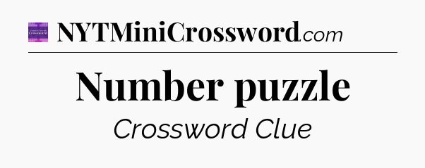 Number puzzle - Thomas Joseph Crossword